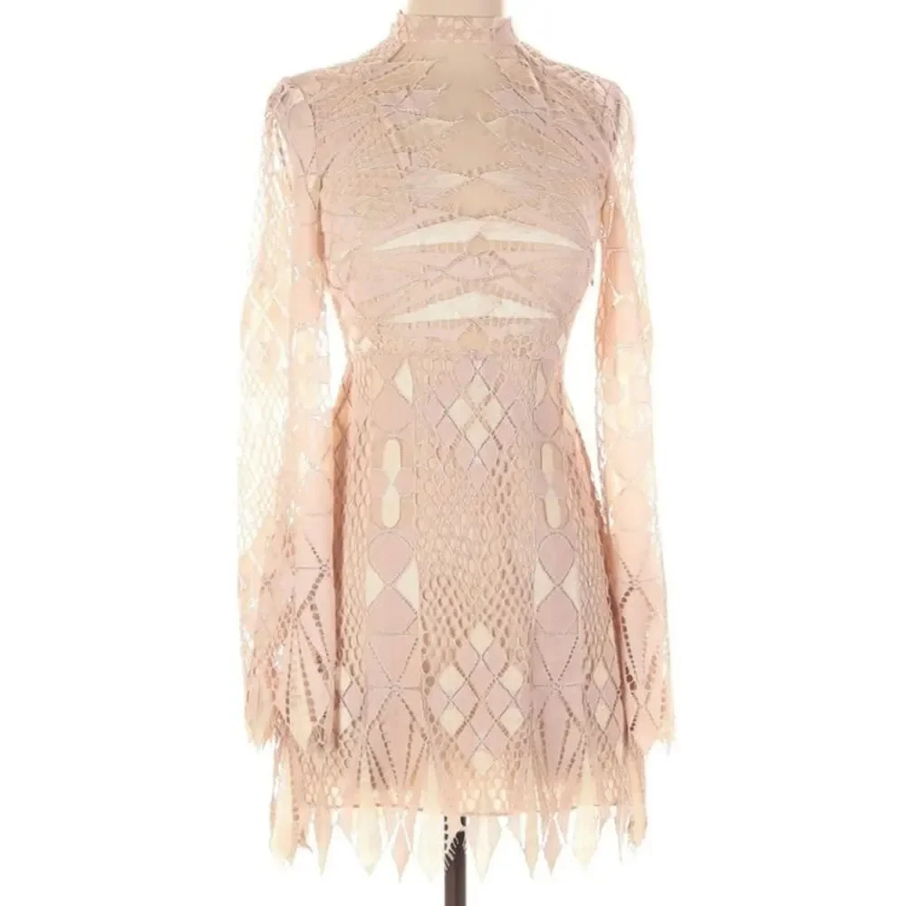 Free People Long Sleeve Size 0 Mini Dress